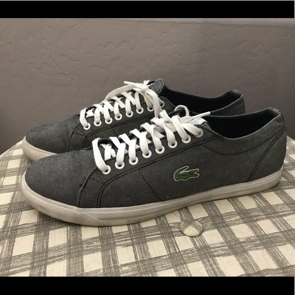 Men’s Lacoste grey canvas shoes